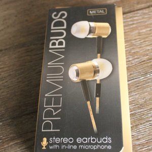 SENTRY METAL EAR  BUDS WITH IN LINE MICROPHONE NEW METAL